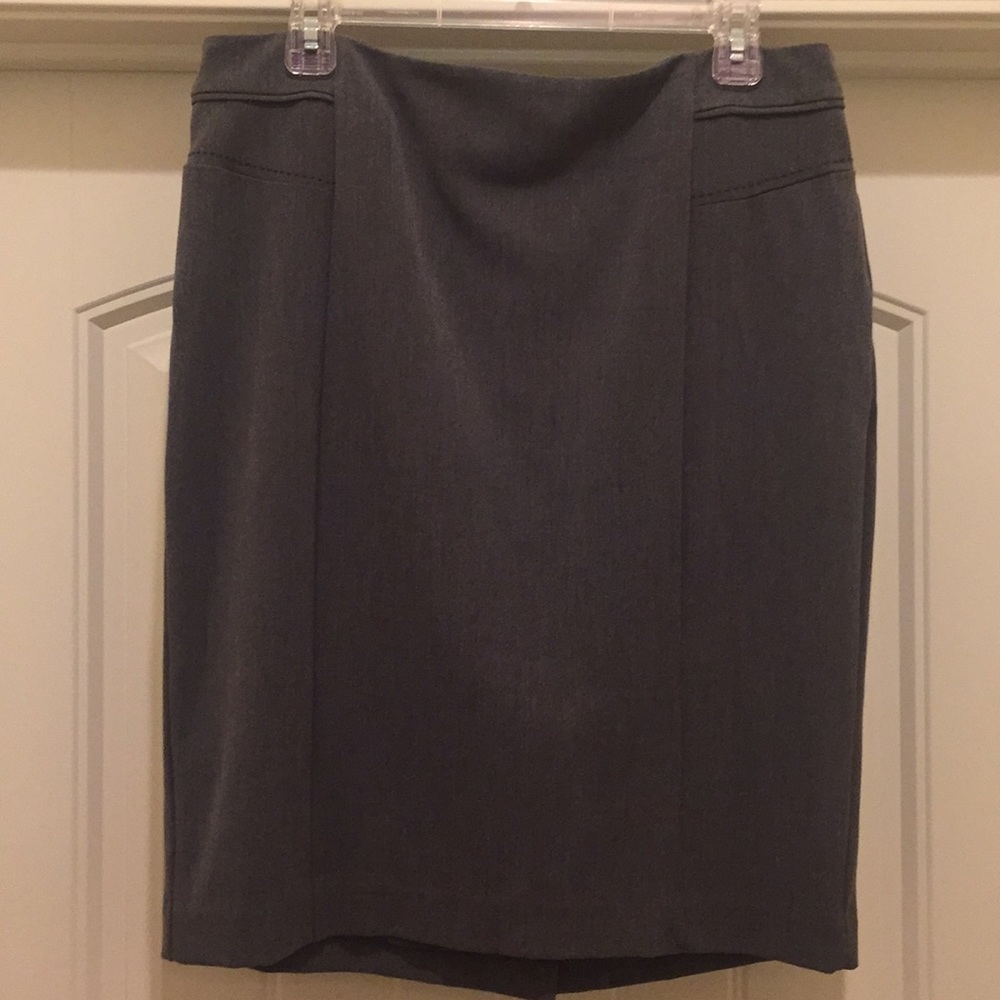 Charcoal gray pencil skirt - (A-38)